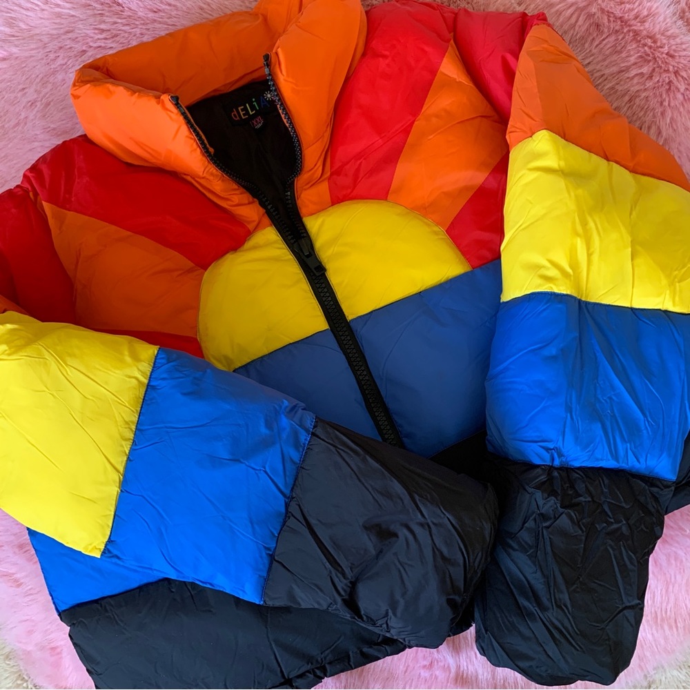 Dolls Kill Multicolor Puffer Jacket